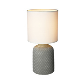 Lampka nocna Iner szara ceramiczna z abażurem Candellux