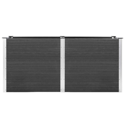 vidaXL Podwyższona donica ogrodowa, 200x50x91 cm, WPC, szara