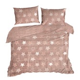 Pościel Flano pudrowy róż 220x200