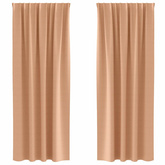 Firany blackout z kółkami 2 pcs Jasny Brąz 260 x 140 cm