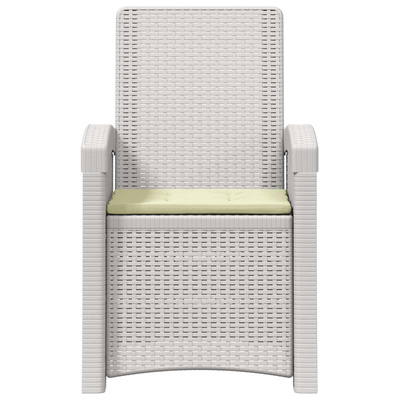 Fotel ogrodowy z funkcją leżenia stylizowany na rattan 2 szt.