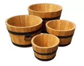 Duża donica ogrodowa doniczka drewniana D35H21