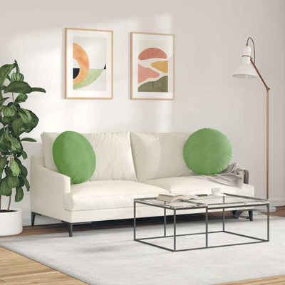 Poduszki na siedziska 2 pcs Jasnozielony ?50 x 19 cm Aksamit
