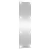 vidaXL Lustro ścienne z LED, 30x100 cm, szklane, prostokątne