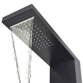 vidaXL Panel prysznicowy, aluminiowy, czarny matowy