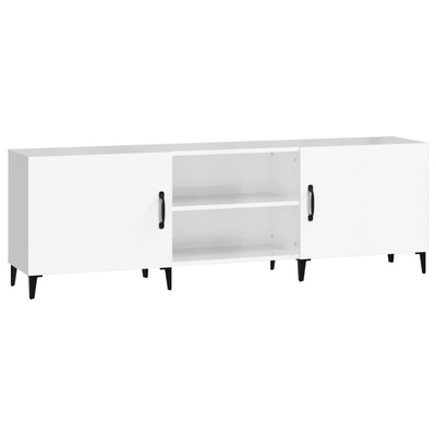 Szafka pod TV, wysoki połysk, biała, 150x30x50 cm vidaXL