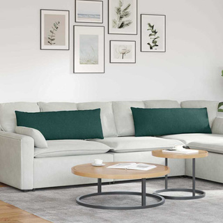 Poduszki na sofę 2 pcs Ciemna zieleń 120 x 40 cm tkanina