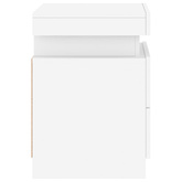 Szafka nocna z oświetleniem LED, biała, 35x39x55 cm