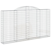 Kosze gabionowe, 3 szt, 300x30x160/180 cm, galwanizowane żelazo
