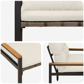 Ławka ogrodowa 2 -Seater 116 x 67,5 x 72 cm polirattan