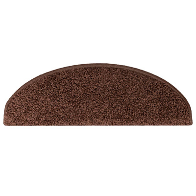 Maty na schody 15 szt. 65x21x4 cm Brązowe półokrągłe duże