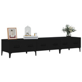 vidaXL Szafka pod TV, czarna, 150x34,5x30 cm, materiał drewnopochodny