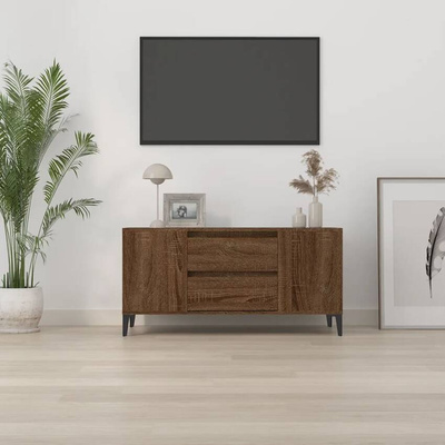 Szafka pod TV, brązowy dąb, 102x44,5x50 cm vidaXL