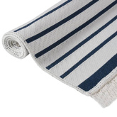 vidaXL Dywan, niebieski morski, 120x180 cm, bawełniany