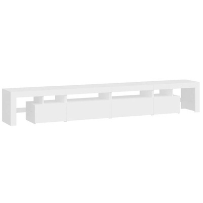 vidaXL Szafka pod TV z oświetleniem LED, biała, 260x36,5x40 cm