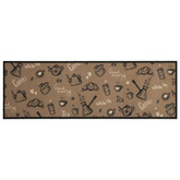 vidaXL Dywanik kuchenny z motywem Morning, brązowy, 60x180 cm