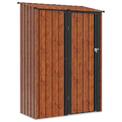 Schowki ogrodowe Brązowy 140,5 x 74 x 200 cm Metal