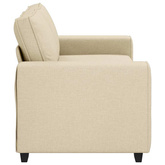 Sofa 2-osobowa, kremowa, 180x77x82 cm, tkaniną
