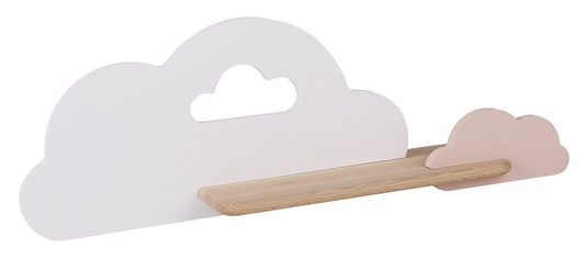 Kinkiet LED 5W dla dziecka biało-różowa chmurka z półką Cloud 21-76717