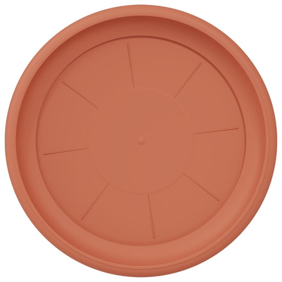 Okrągły Talerzyk Kwiatowy 24 pcs Czerwony ceglasty