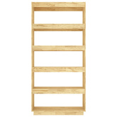 Regał na książki/przegroda, 80x35x167 cm, lite drewno sosnowe