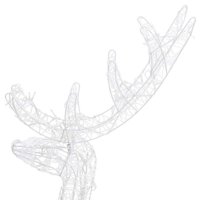 Akrylowe renifery ozdobne, 3 szt., 120 cm, niebieskie