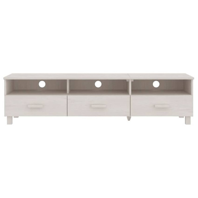 vidaXL Szafka pod TV HAMAR, biała, 158x40x40 cm, lite drewno sosnowe