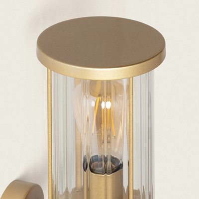 Kinkiet zewnętrzny Złoty ze Szkła IP44 Abruzzo Ivo E27