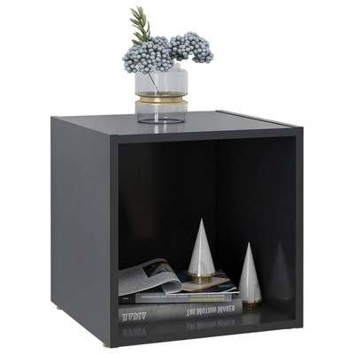 vidaXL Szafka pod TV, szara, 37x35x37 cm, materia drewnopochodny