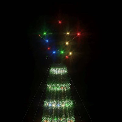 vidaXL Stożkowa choinka z lampek, 275 kolorowych LED, 180 cm