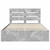 Ramka łóżka Betonowy szary 150 x 200 cm Drewno inżynieryjne