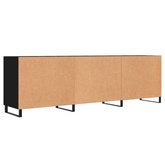 vidaXL Szafka pod TV, czarna, 150x30x50 cm, materiał drewnopochodny