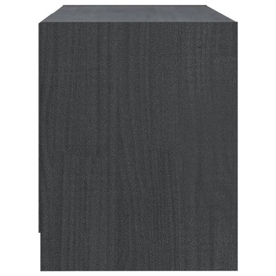 vidaXL Szafka pod TV, szara, 80x31x39 cm, drewno sosnowe