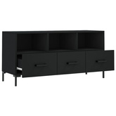 Szafka pod TV, czarna, 102x36x50 cm, materiał drewnopochodny vidaXL