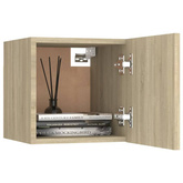 vidaXL Wiszące szafki telewizyjne, 4 szt., dąb sonoma, 30,5x30x30 cm