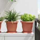 Okrągła doniczka na kwiaty 6 pcs Czerwony ceglasty ? 22 x 18 cm