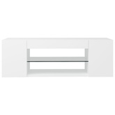 vidaXL Szafka pod TV z oświetleniem LED, biała, 90x39x30 cm