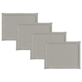 Poduszki na siedziska 4 pcs jasnoszary 47 x 36 x 2 cm Poliester