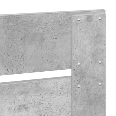 Łóżko z miejscem do przechowywania Betonowy szary 200 x 200 cm