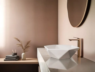 Bateria umywalkowa wysoka neri plus invena trend miedź