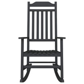 Fotel bujany Czarny 84 x 65 x 114 cm żywica