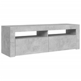 vidaXL Szafka pod TV z oświetleniem LED, szarość betonu, 120x35x40 cm