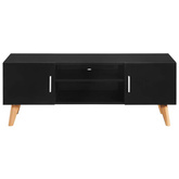 vidaXL Szafka pod TV, czarna, 120 x 40 x 46 cm, MDF