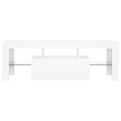 vidaXL Szafka pod TV z oświetleniem LED, biała, 120x35x40 cm