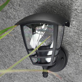 Ogrodowa oprawa elewacyjna kinkiet IMMA BLACK UP E27 czarny IP44 EDO777378 EDO Solutions