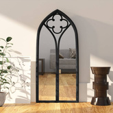 vidaXL Lustro do wnętrz, czarne, 70x30 cm, żelazne model standard