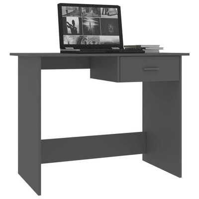 vidaXL Biurko, szare, 100x50x76 cm, materiał drewnopochodny model standard