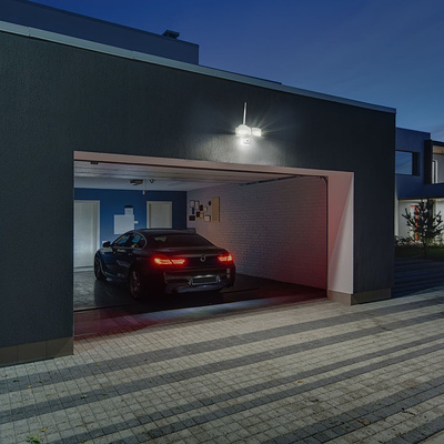 18W Naświetlacz LED SMD z czujnikiem ruchu i kamerą / Wifi / Barwa:6000K / Obudowa: Biała