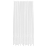 Firanka Koronkowa z zasłonami Biały 280 x 200 cm Poliester