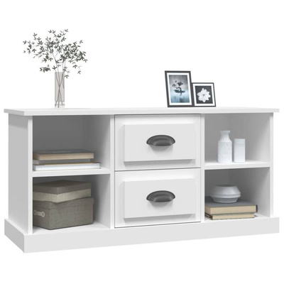 vidaXL Szafka pod TV, biała, 99,5x35,5x48 cm, materiał drewnopochodny